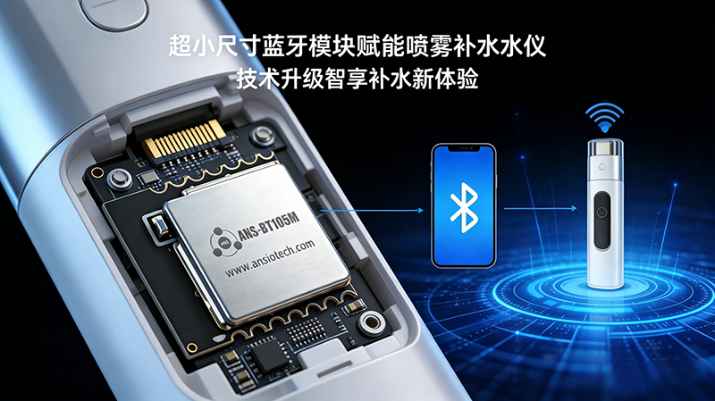 ANS-BT105M蓝牙模块在智能喷雾补水仪中的应用图