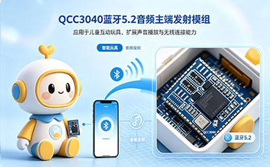 QCC3040蓝牙5.2音频主端发射模组在玩具中的应用