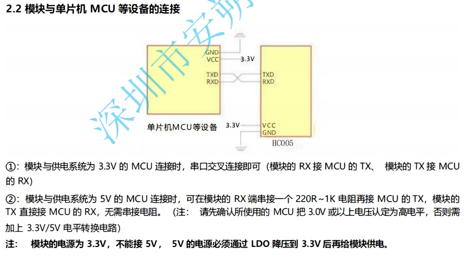 ANS-HC005和mcu连接